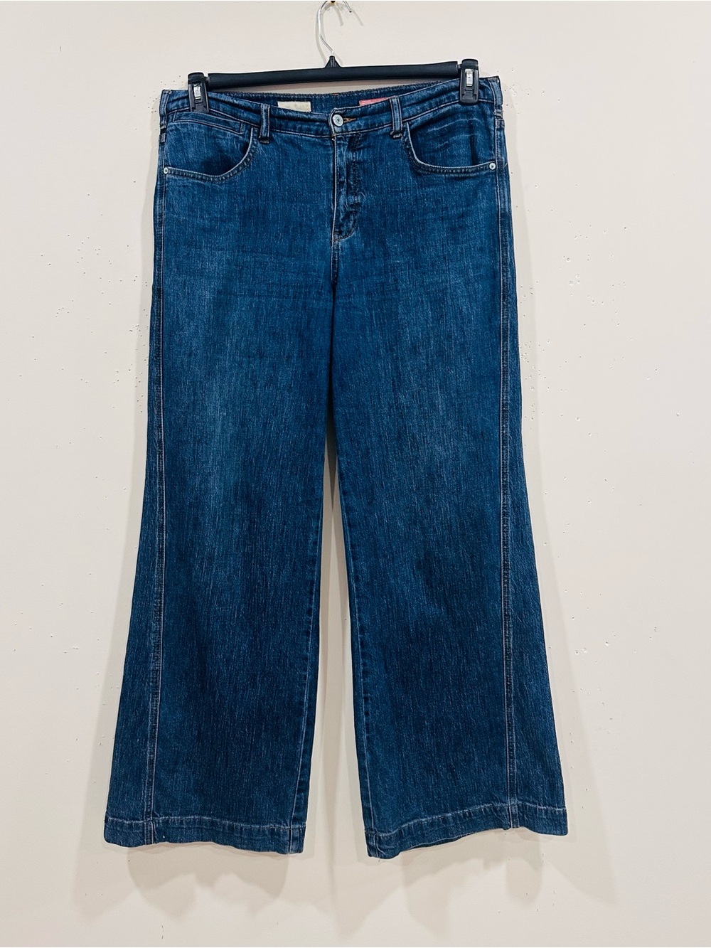 Anthropologie Pilcro Wide Leg Jeans Size 31 Blue Denim Women's